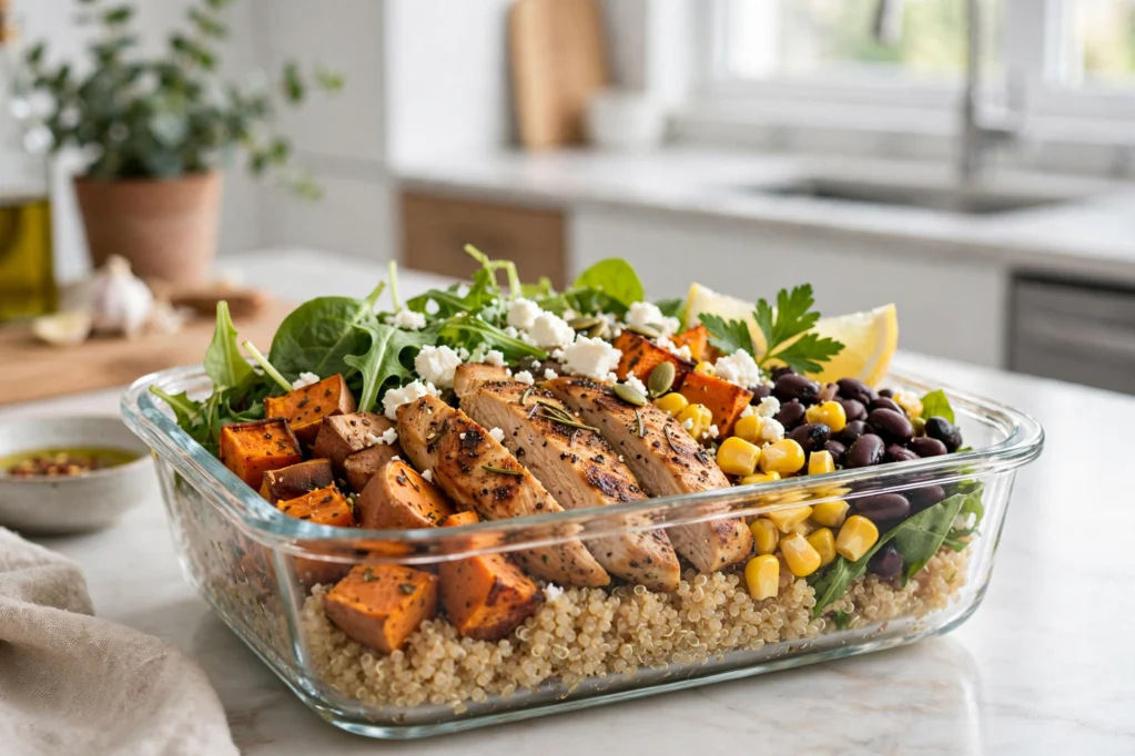 high protein meal prep bowl
